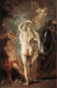 El juicio de París desnudo Jean Antoine Watteau Pinturas al óleo